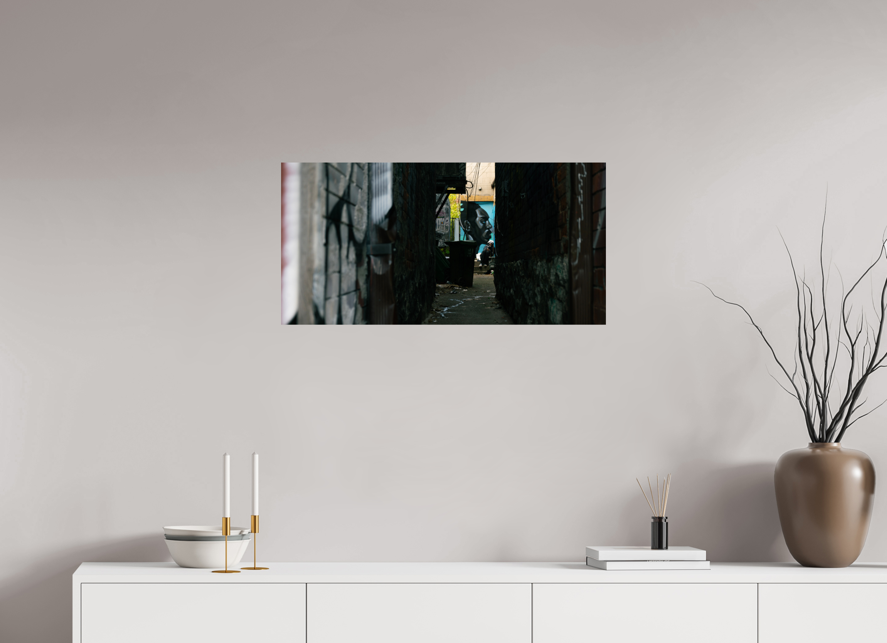 32 x 16″, Photo Print On Fuji Crystal DP II Alley